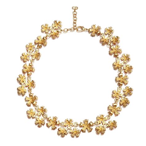 dior flower necklace|dior necklace vintage.